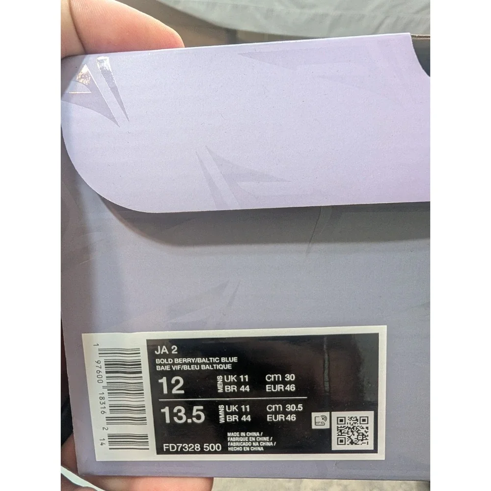 NEW Men's Size 12 Nike Ja 2 Stargazer Bold Berry Baltic Blue Shoes FD7328-500